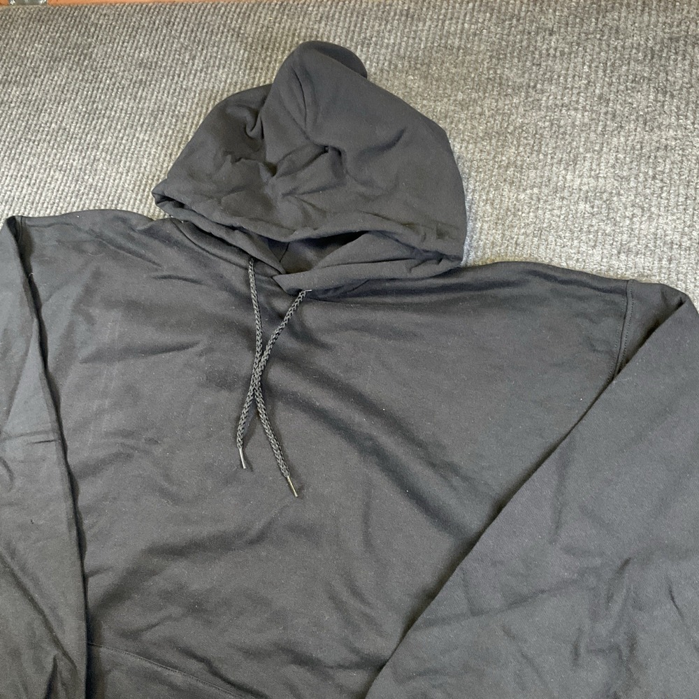Hanes Pullover Hoodie Sweatshirt Ultimate Men's Heavyweight Hood Fleece sz L Blk